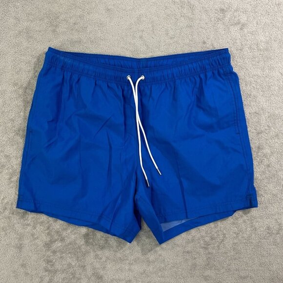 NWOT Lands' End Men's XL Blue Swim Trunks With Elastic Waist & Drawstring - Picture 1 of 9
